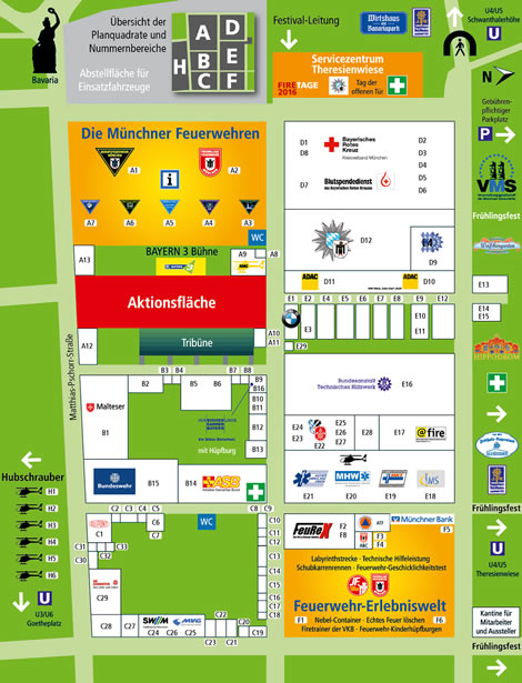 Firetage Festival - Lageplan Theresienwiese