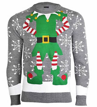 Ugly Christmas Sweater - Kopfloser Weihnachtself Pulli